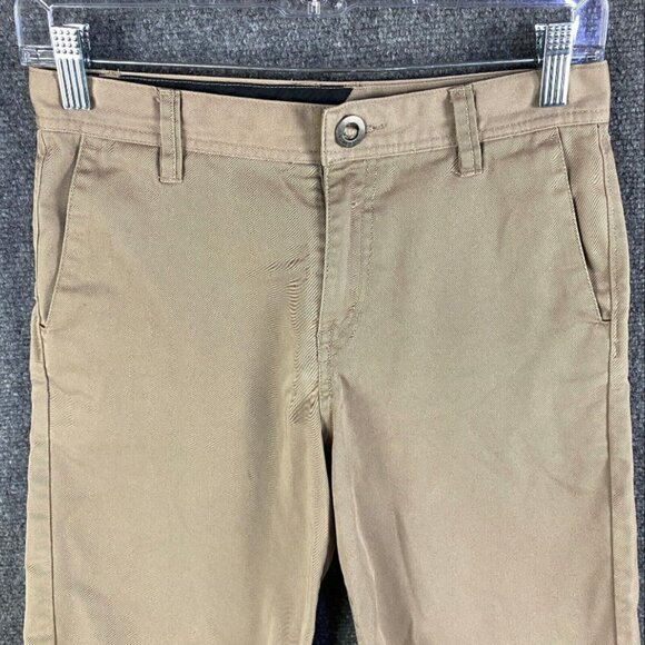 Volcom Shorts Boys 14Y 27 Waist Beige Casual Slash Pockets Polyester Blend‎ - Picture 5 of 8